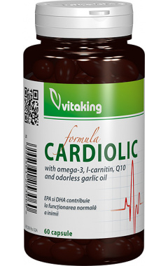 Cardiolic (Q10, Omega-3, L-Carnitina, usturoi) Vitaking – 60 capsule driedfruits.ro/ Capsule si comprimate